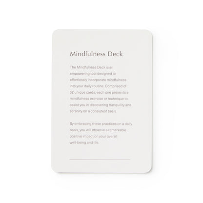 Mindfulness Meditation Cards